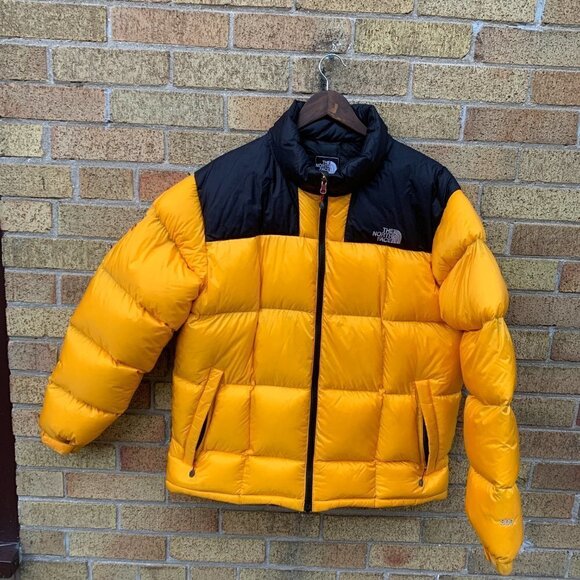 Vintage The North Face Nuptse 800 Jacket Yellow - Picture 2 of 7